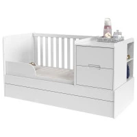 Mini Cama Multifuncional Formare Branco Acetinado - Matic