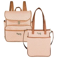 Mochila e Frasqueira Maternidade Xodó Bege Hug A