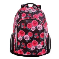 Mochila-Escolar-Capricho-Preto-Floral-11322-Dermiwil-frontal