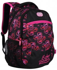 Mochila Escolar Nytron Ecko Function EK2069 Preto Rosa