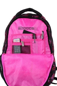 Mochila Escolar Nytron Ecko Function EK2069 Preto Rosa