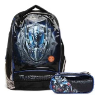 Mochila Escolar Optimus 933P04 e Estojo Escolar Duplo Transf