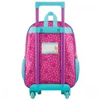 Mochila Infantil com Rodinhas Jolie Cachorro 162591 Rosa/Azu
