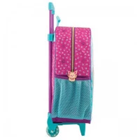 Mochila Infantil com Rodinhas Jolie Cachorro 162591 Rosa/Azu
