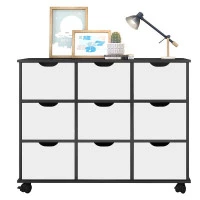 Nicho-Organizador-1478-Preto-com-9-gavetas-brancas-Qmovi