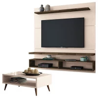 Painel para TV Home Suspenso Life 1.6 e Mesa de Centro Lucy