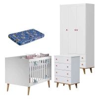 quarto-bebe-gaveteiro-com-berço-ludmila-branco-betula-colcha