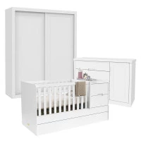 Quarto de Bebê 2 Portas Tutto New com Berço Multifuncional F