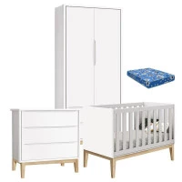 Quarto-de-Bebe-Classic-2-Portas-com-Colchao-e-Comoda-Gavetei