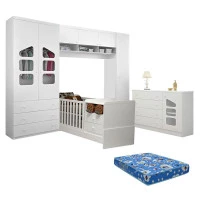 Quarto de Bebê Completo Eloisa com Berço Multifuncional Sele