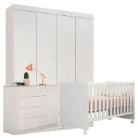 quarto de bebe helena com berco doce sonho branco brilho pho