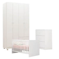 Quarto de Bebê Louise 4 Portas com Berço Doce Sonho 100 Bran