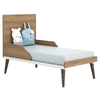 Quarto de Bebê Theo 2 Portas Branco Acetinado Mezzo Castani