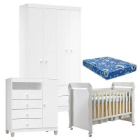 quarto-ternura-4p-e-berco-mirelle-com-colchao