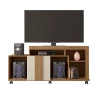 Rack Bancada para Sala Vivace Buriti Havana Off White Flex –