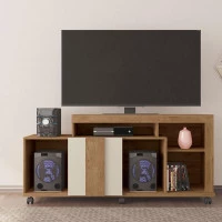 Rack Bancada para Sala Vivace Buriti Havana Off White Flex –