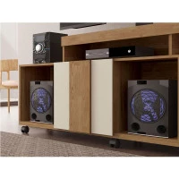 Rack Bancada para Sala Vivace Buriti Havana Off White Flex –